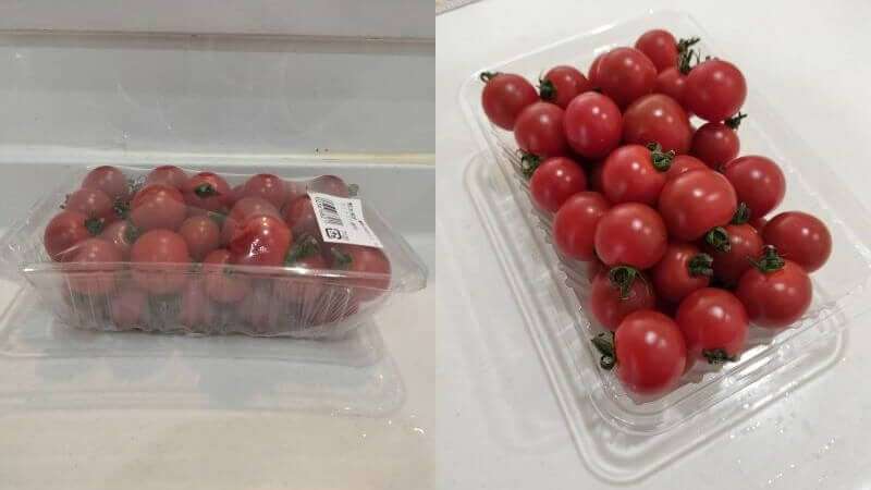 大きめのパックにたくさんつまったディオのミニトマト